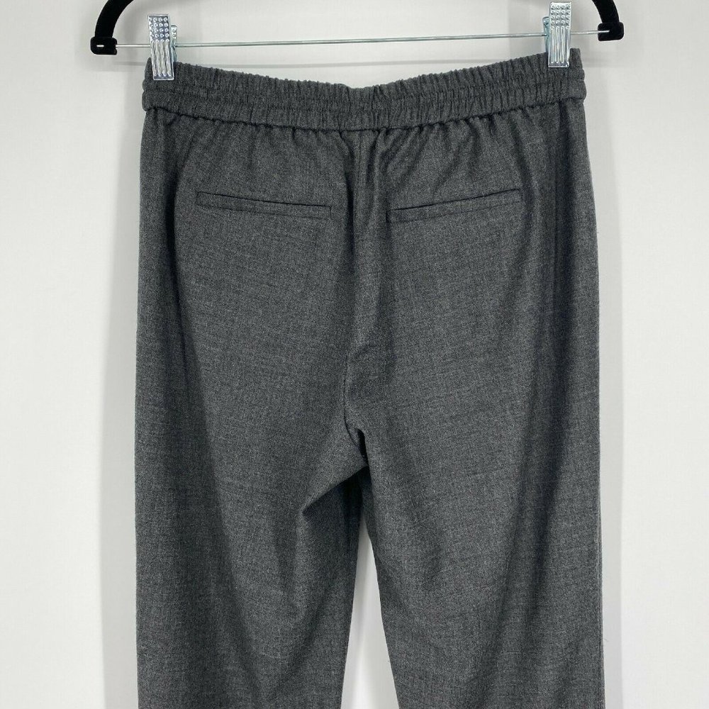 J. Crew Drapey Wool Blend Jogger Pants Women Size 2 Drawstring Stretch Crop Gray - Picture 6 of 10
